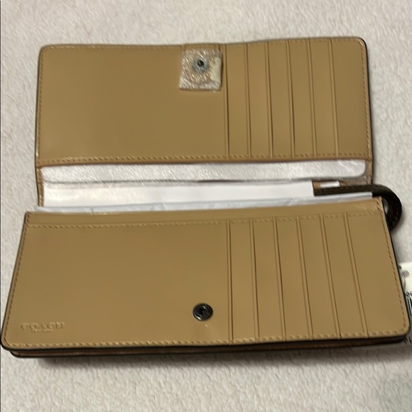 Coach Brown Leather Wallet with Wrist Strap - Picture 3 of 5